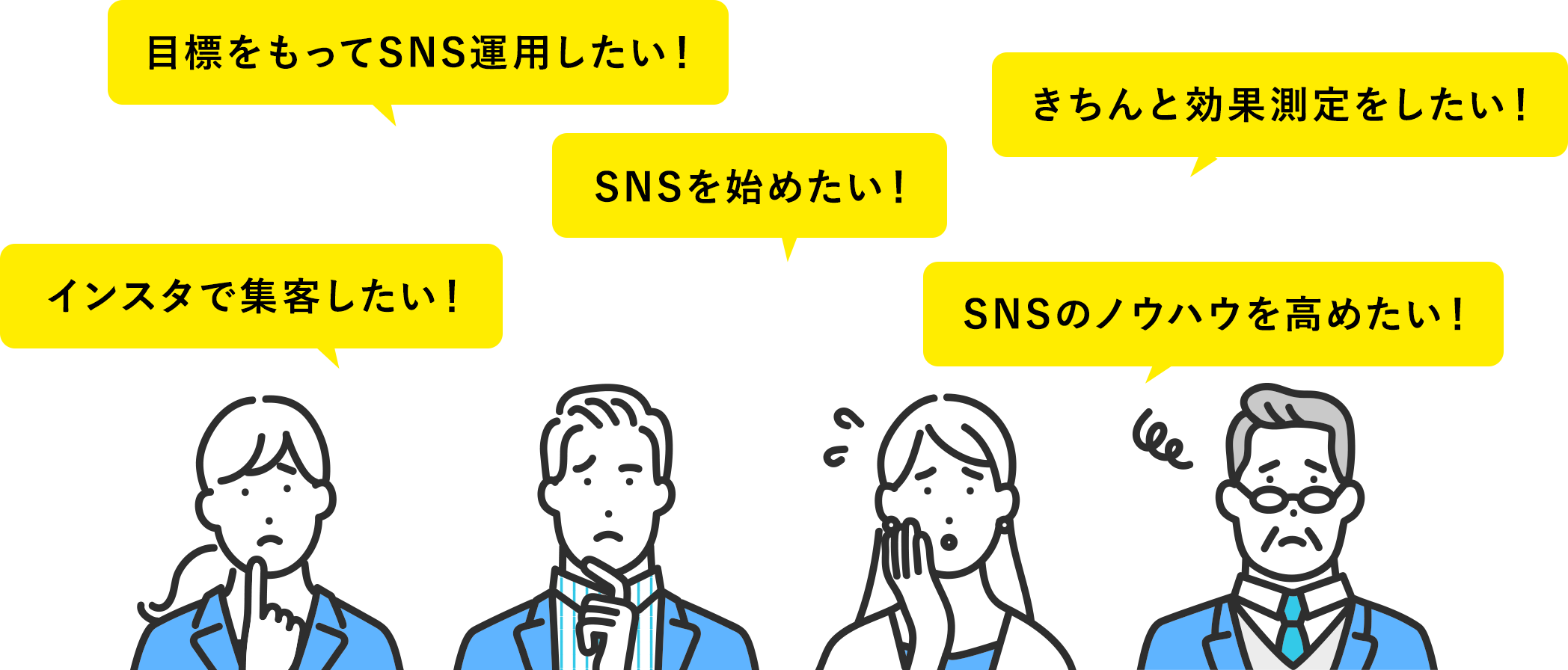 目標をもってSNS運用したい!SNSを始めたい!きちんと効果測定をしたい!インスタで集客したい!SNSのノウハウを高めたい!